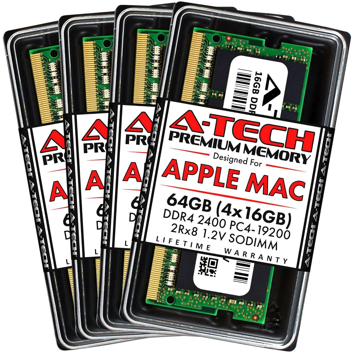 A-Tech 64GB Kit (4 x 16GB) for Apple iMac (Mid 2017 Silver) 27-Inch 5K Retina 4-Core Intel Core i5 Core i7 - MNE92LL/A MNEA2LL/A MNED2LL/A iMac18,3 A1419 (EMC 3070) - DDR4...