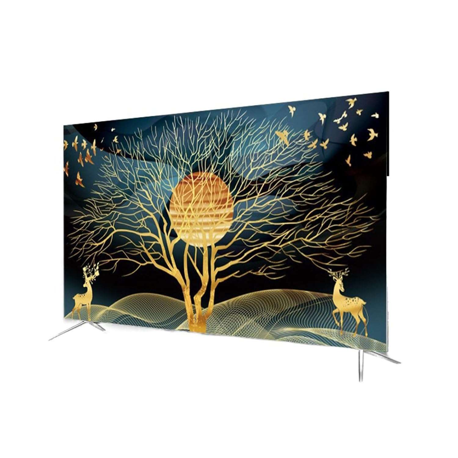 AIZYR Universal TV Cover Protective Household Dust TV Cover, Dustproof Protector Cover Printing Television Decoration Cover for LCD, LED,40inch