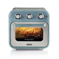 Ariete 4632 Vintage Air Fryer, 1400 W, 2 in 1, 16L Capacity, Accessories Included, 60 Minute Timer, Double Glass, Light Blue