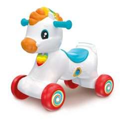 Clementoni- Tito the Rocking Horse & Runner: With Music, Songs & Educational Content (Numbers, Letters) for Babies (10+ Months)