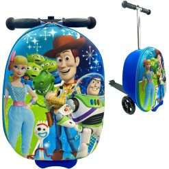 Fast Forward Kid’s Licensed 18" Ride-On Suitcase Scooter - Lightweight Carry-On Luggage Scooter with LED Light Up Wheels