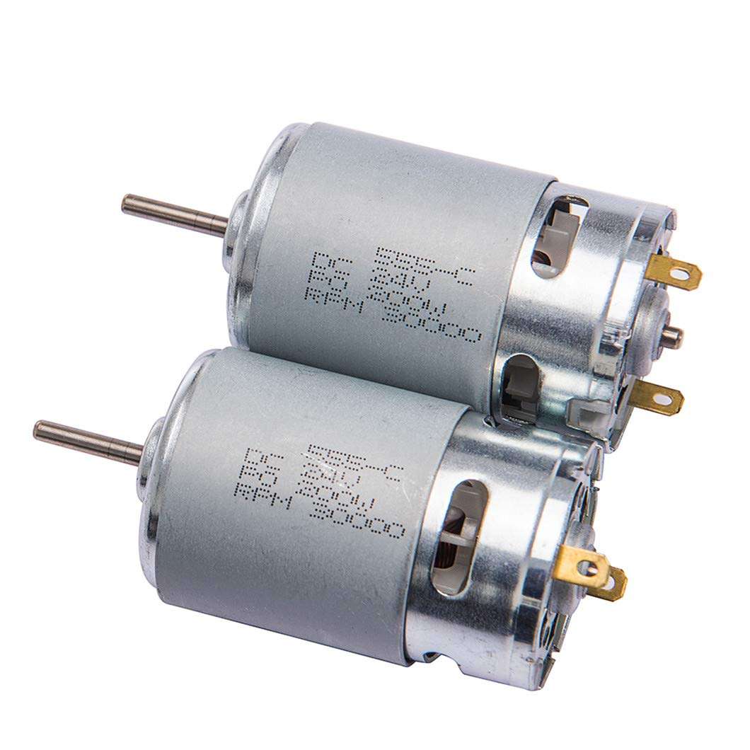 FULIHUA 2 Pcs Universal 555 30000RPM Electric Motor RS555 24V Motor Drive Engine Accessory for RC Car Children Ride on Toys