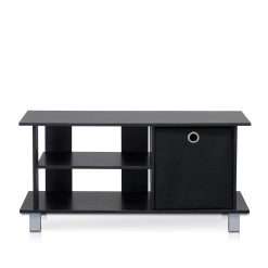 Furinno TV Entertainment Center, Wood, Espresso/Black, one size