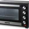 GEEPAS 38L Mini Oven & Grill | Electric Oven with Rotisserie Baking Roasting Grilling | 1600W Temp Control 100–230°C Double Glass Door 60min Timer Auto Shut Off Bell | Compact...