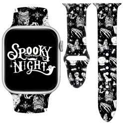 Holiday Sport Watch Band Compatible with Apple Watch 38mm 40mm 41mm 42mm 44mm 45mm 49mm for Women Men,Soft Silicone Replacement Sport Accessories Strap Replacement Wristband for...