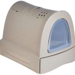 iMac Hygienic Tray Cat Sandbox - Sanitary Tray Covered WC Cat Zuma - 40 x 42.5 x 56 cm Gray