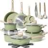 JUST Perfecto - Induction Cookware - Set of Saucepans with Lids â€“ All Heat Sources â€“ Non-Stick Frying Pan â€“ PFOA and PTFE Free â€“ Set with Frying Pans - 21 Pieces - Green
