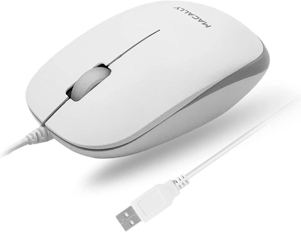 Macally USB Wired Mouse for Mac and Windows – Plug and Play 3 Button ...