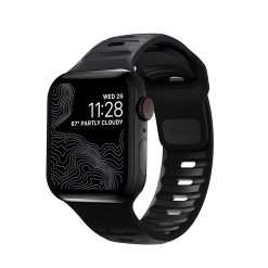 NOMAD Sport Band V2 | Unisex, Sport Loop Watch Band | Fluororubber, Black, 22mm, 42/44/45/49mm, Waterproof