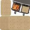 PMS 831144 Beige Air Fryer Sheets, 14 cm. x 20.5 cm. (80-Pack) -Perforated Non-Stick Liners, Plastic