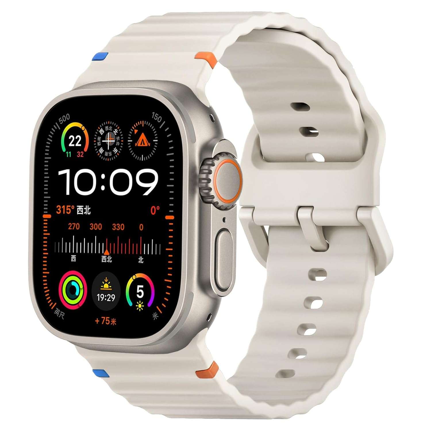 Sports Straps for Apple Watch Ultra 2/Ultra Strap 49mm 46mm 45mm 44mm 42mm 41mm 40mm 38mm iWatch Straps for Men Women,Waterproof Soft Silicone Band for Apple Watch Series 10 9 8...