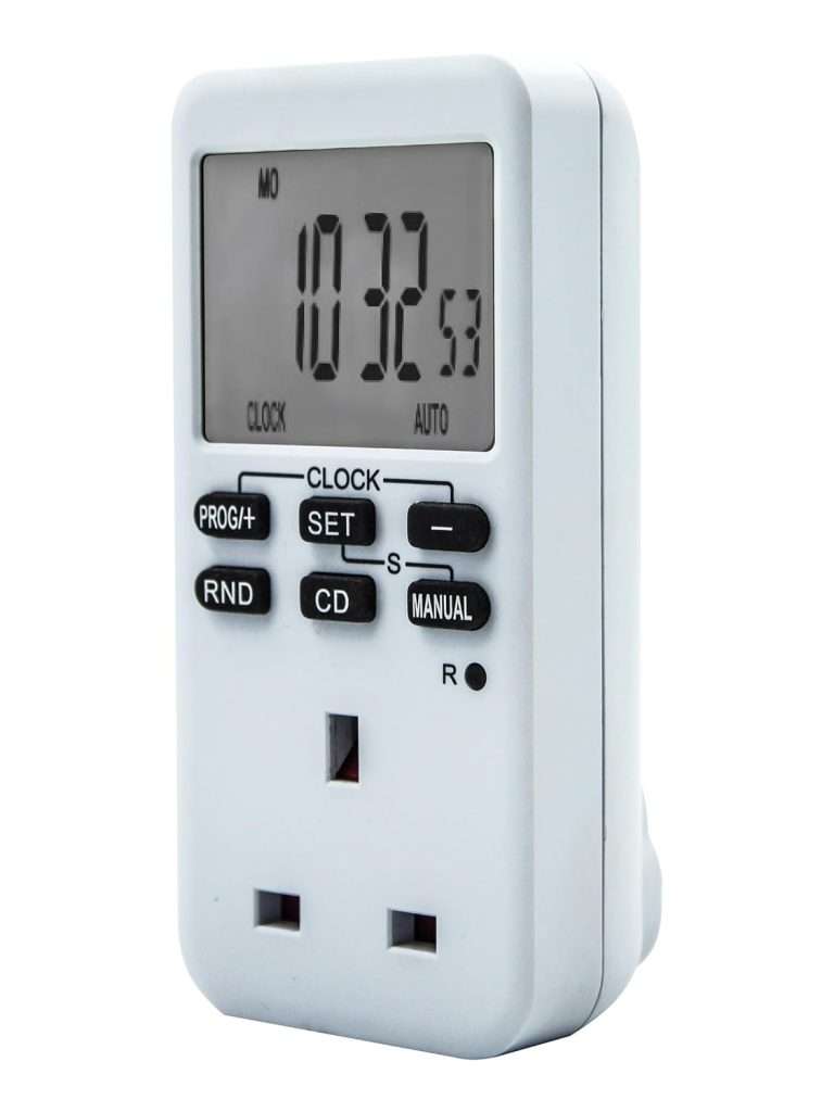 Uni-Com Easy Read Electronic Plug-in Timer, Large LCD Display, Energy ...