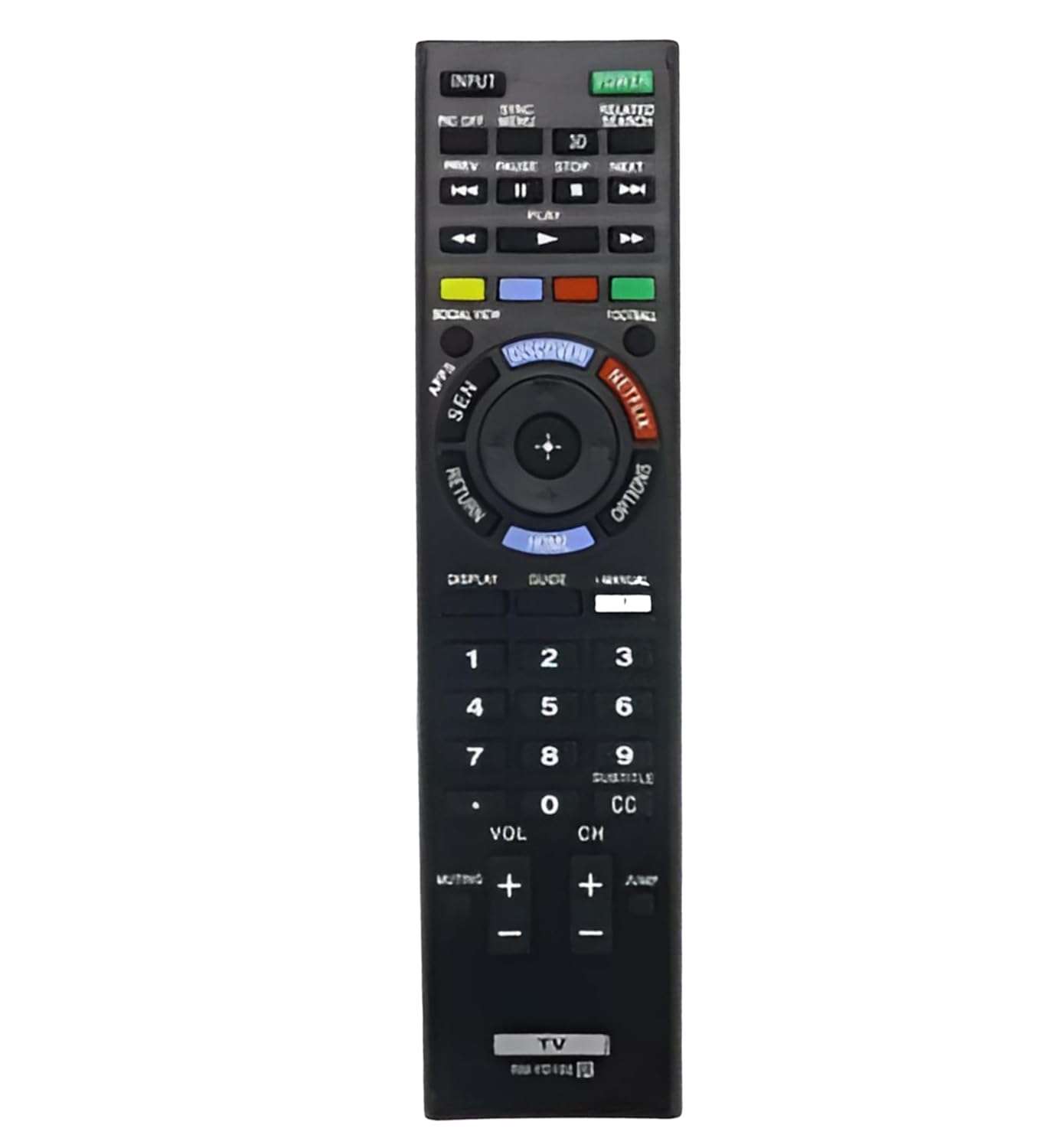 Universal Replacement Remote for Sony TVs – Compatible with All Sony Televisions (LED, LCD, Plasma) – Ideal TV Replacement Remote with Same Functions – Black, Pack of 1
