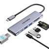 USB C Hub 7-in-1 USB-C Dongle with 4K HDMI Multiport Adapter, 2×Powered USB-A 3.0 5Gbps, 100W PD Charging, TF/SD Card Reader for MacBook Pro/Air and Other Type C Ports Laptops...