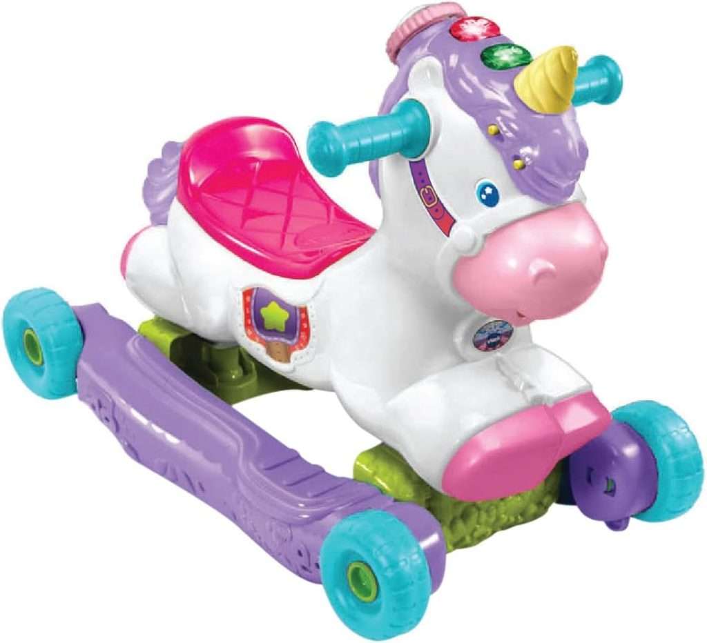 Vtech Rocking Unicorn VTech Rock and Ride Unicorn Baby Ride On Toy, Interactive Baby Musical ...