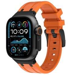 WINGLE 49mm 46mm 45mm 44mm 42mm(series 3 2 1) for Apple Watch Strap,Men Liquid Silicone Rubber Strap Replacement band for iWatch Ultra 2/Ultra/Series 10 9 8 7 6 5 4 SE 3 2...