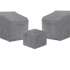 3 Piece Outdoor Veranda Patio Garden Furniture Cover Set with 420D Waterproof Fabric, Patio Furniture Covers with Windproof Buckle Strap Fit for Outdoor Wicker Rattan Chair...