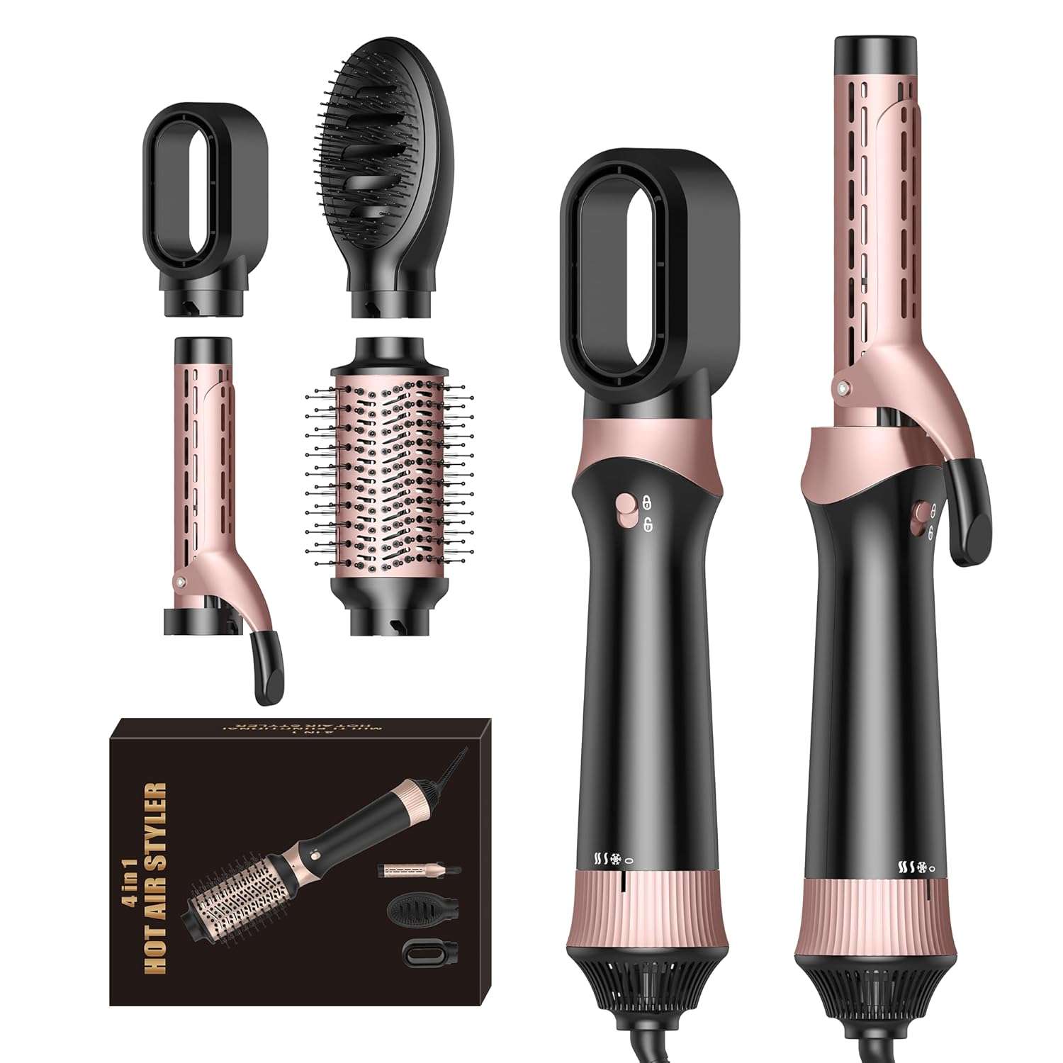 4 in 1 Magic Styler Air Styler Hair Dryer Brush Hair Stylers for Women Blow Dryer Brush for Hair Styling, Air Stylers for Women, Multi Stylers with Air Curler Volumizer Round...