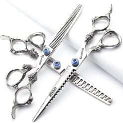 7/8-inch Personalized Scissors Salon Hairstyle Scissors Stainless Steel Hair Styling Tools (7 inch 3pc)
