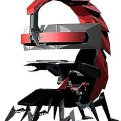 Adjustable Swivel Bionic Gaming Chair, Integrated Computer Space Capsule Chair, Ergonomic High Comfort E-Sports Chair, with LED Support 5 Screens