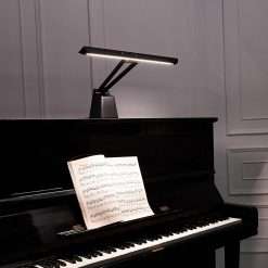 AETEE Professional LED Piano Lamps - Eye-Care, 5 Levels Color Temperatures, 5 Levels Dimming, Memory Function, Steady Base, 14W, Black