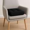 Armchair Booster Cushion Large Square Booster Seat Pad Dining Chair Thick Firm Cushion, Ideal for Home, Office, Garden, Pregnancy, Maternity, Elderly, Post Surgery (Black)