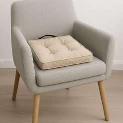 Armchair Booster Cushion Large Square Booster Seat Pad Dining Chair Thick Firm Cushion, Ideal for Home, Office, Garden, Pregnancy, Maternity, Elderly, Post Surgery (Cream)