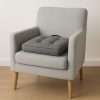 Armchair Booster Cushion Large Square Booster Seat Pad Dining Chair Thick Firm Cushion, Ideal for Home, Office, Garden, Pregnancy, Maternity, Elderly, Post Surgery (Grey)