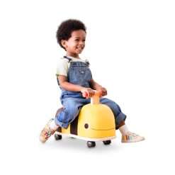 B. toys – Boom Buggy – Ride On – Wooden Ride On for Toddlers – Handle & 4 Smooth Wheels – Push & Roll Bee – 18+ Months