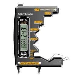 Battery Tester - Voltage Capacity Checker | Portable D/C/AA/AAA/N/9V/Button Cell/3.7V Battery Detector for Car Electrical Appliances Household Remote Controls Outdoor Toys Voltage