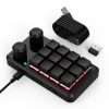 BRIMFORD Mini Macro Programmable Keyboard, One Handed Gaming Custom Keyboard Multifunction 12 Keys 2 Knobs Compatible for Mac OS,Windows,Vista, Macro Keypad Suitable for Office...