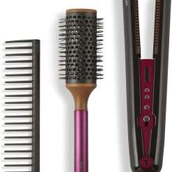 Casdon Dyson Corrale Styling Set | Safe Toy Straighteners for Children Aged 3 Years & Up | Features Realistic Lights & Sounds!, Black