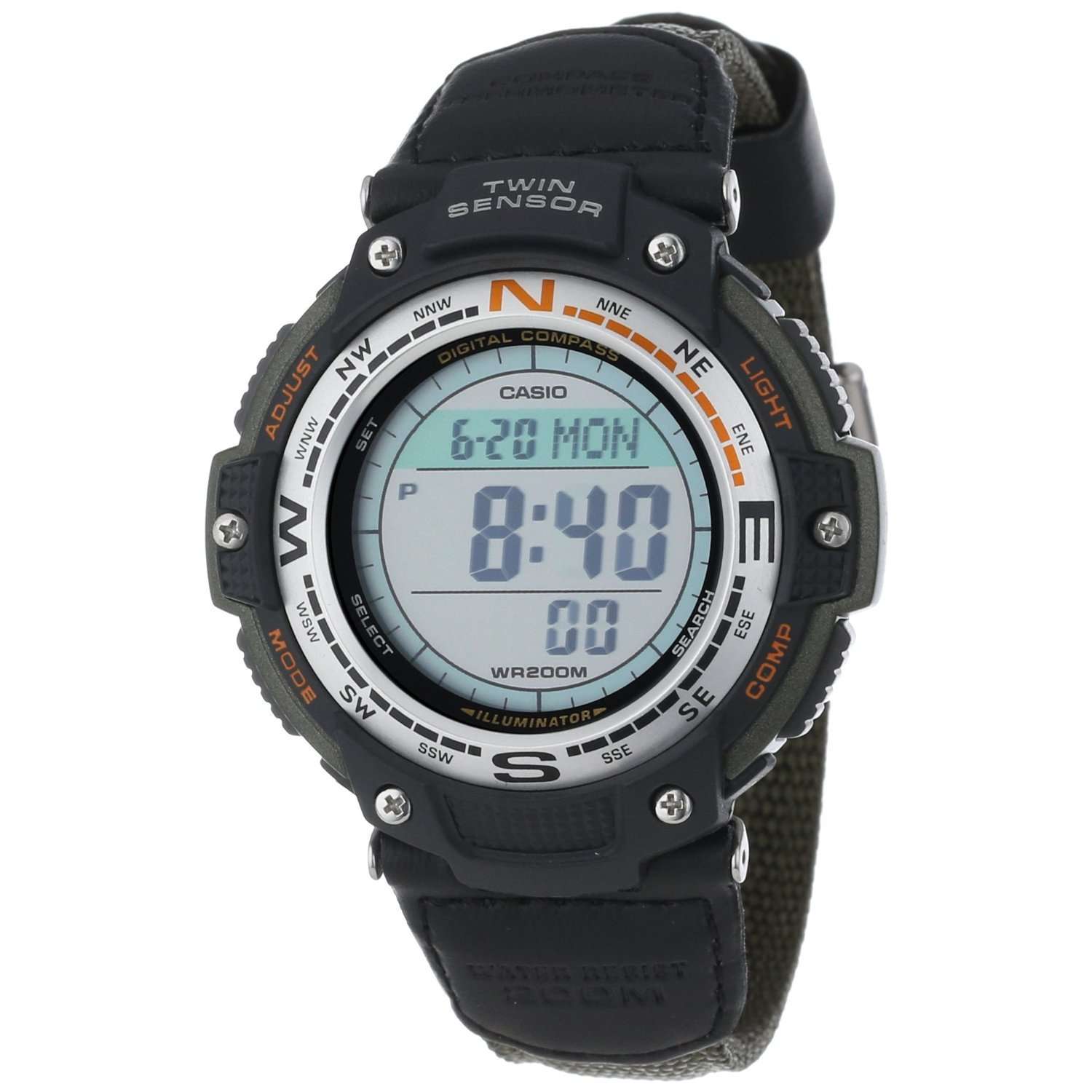 Casio SGW100 Series | Digital Watch & Compass | 200M WR | 100 SEC Stopwatch | Twin Sensor for Direction & Temperature | Low Temp Resistant | World Time | Auto Calendar | Multi...