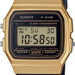 Casio Unisex Watch in Resin/Acrylic Glass with Date Display and LED Light - Water Resistance & Alarm