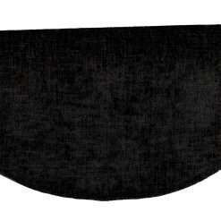 Classic Home Store Crushed Velvet Chenille Standard Chair Back Soft Touch Sofa Furniture Antimacassar (Black)