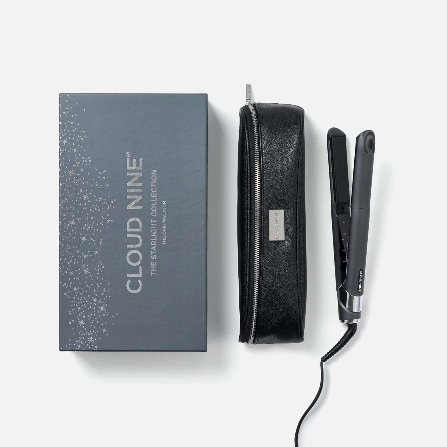 CLOUD NINE The Original Iron Grey Hair Straightener Starlight Grey | Variable Temperature Control Quick Heat Touch Technology Ceramic Floating Plates Spring Flex Styling |...