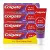 Colgate Max White Purple Reveal Teeth Whitening Toothpaste - Clinically Proven to Remove up to 100% of Surface Stains** - Fluoride - Multipack - 4 X 75ml