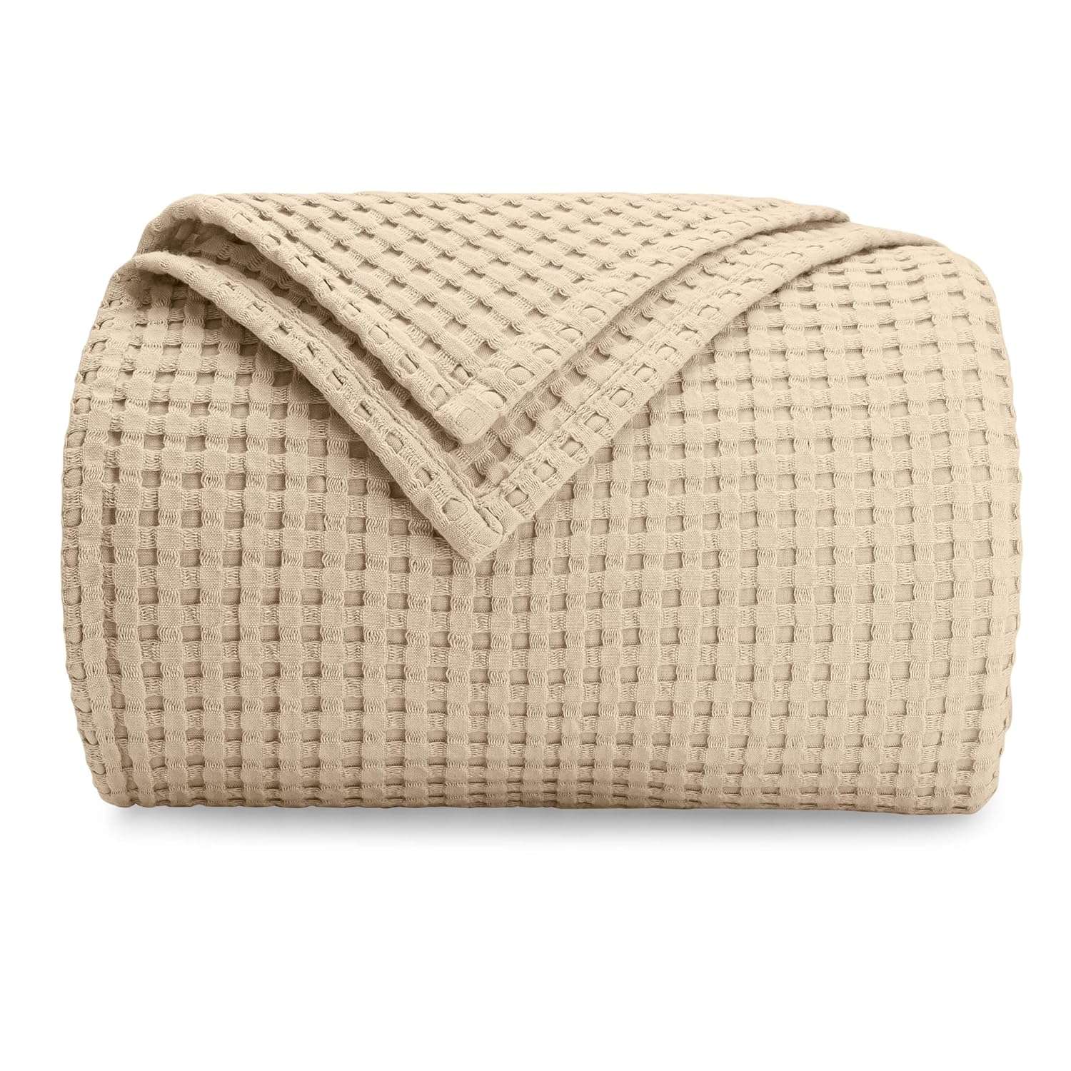Comfy Cubs Waffle Blanket Queen, 229 cm x 229 cm - Lightweight & Breathable, 100% Cotton Blanket - Soft Waffle Weave for All Seasons - Luxurious & Cozy Layer for Couch, Sofa, or...