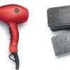Diva Pro Styling Veloce 3800 Pro Dryer, Red - 2200W Professional Hairdryer with Ionic Conditioning, EDT108 & Digital Straightener and Styler Onyx