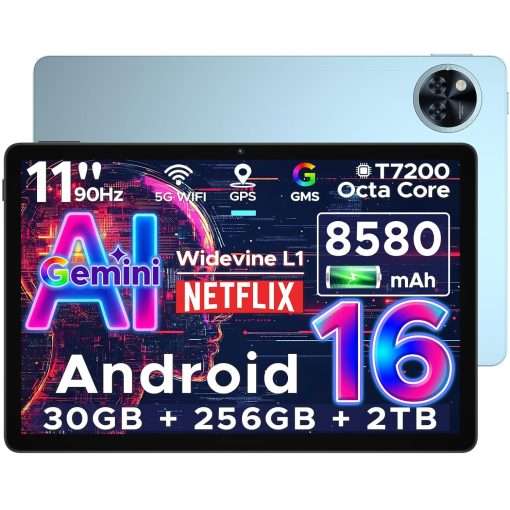 DOOGEE U11 Pro 2025 Newest Android 16 Tablet 11 Inch, Gemini AI Android Tablets Octa-Core 30GB RAM 256GB ROM(TF 2TB), 8580mAh Battery, 3.5mm Jack | Widevine L1 | 5G WiFi |...