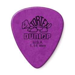 Dunlop Tortex Standard 1.14mm Purple Guitar Pick, 24 Pack