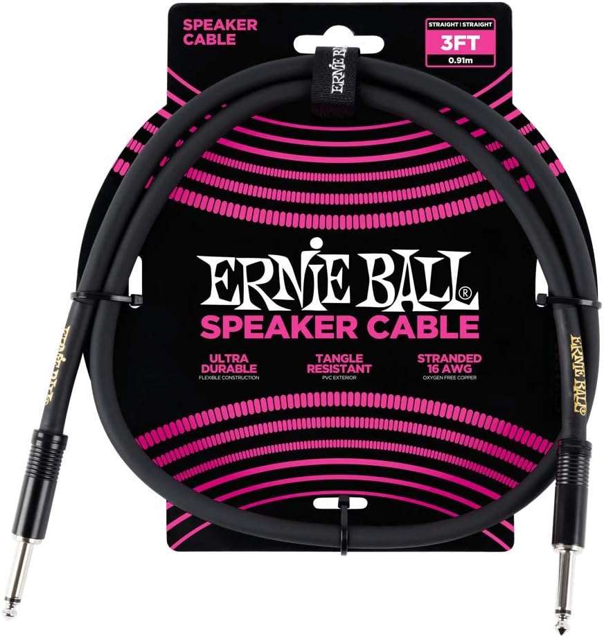 Ernie Ball 3 ft Straight / Straight Speaker Cable