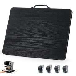 Evermagin Appliance Slider, Sliding Tray for Coffee Maker, Coffee Pot Slider Tray for Countertop, Kitchen Appliance Rolling Tray with Rubber Wheels, Large - Wide, Black (16" X...