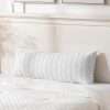 Fancy Homi Pure White Long Body Lumbar Lumbar Decorative Throw Pillow Covers 14x36 Inch for Bed Couch Bedroom Bench, Soft Corduroy Rectangle Solid Pillow Case, Rustic Farmhouse...