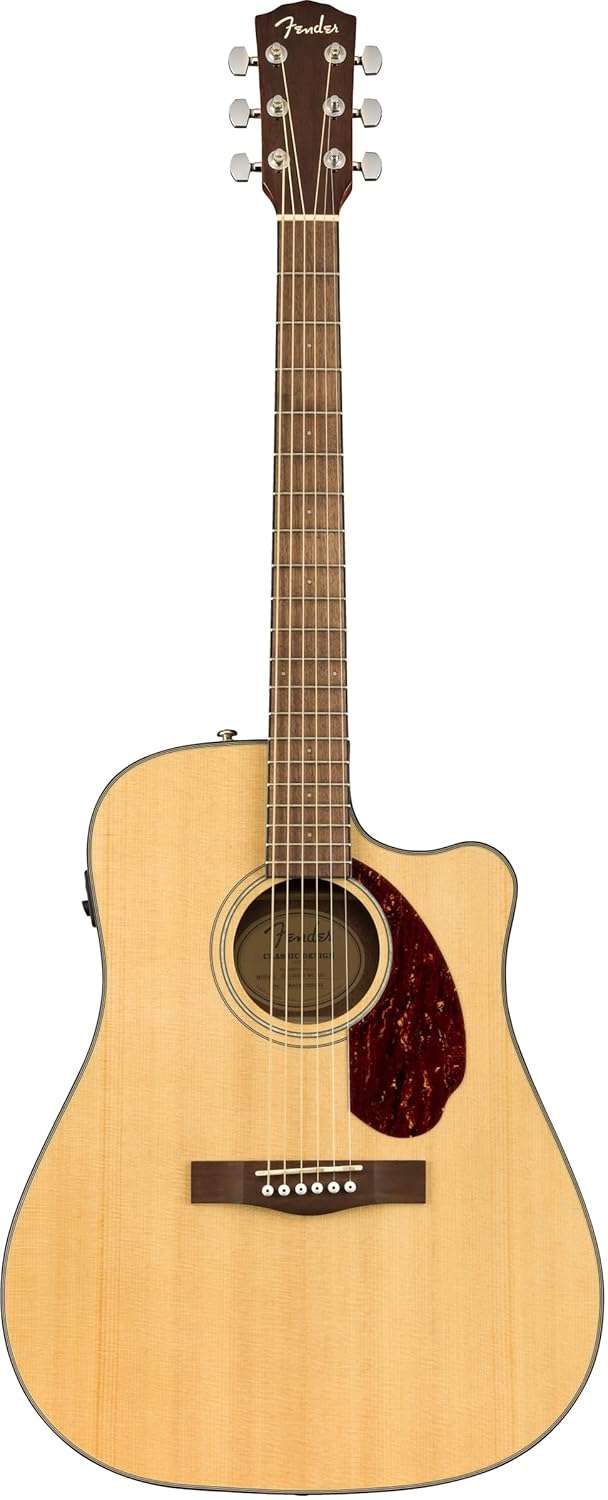 Fender CD-140SCE Dreadnought Electro Acoustic Guitar includes a Hardshell Guitar Case, Comes with Free Virtual Lessons