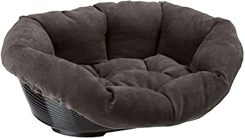 Ferplast Sofa Prestige 2 Cat and Dog Bed, Synthetic Fabric, 52 x 39 x 21 cm, Grey