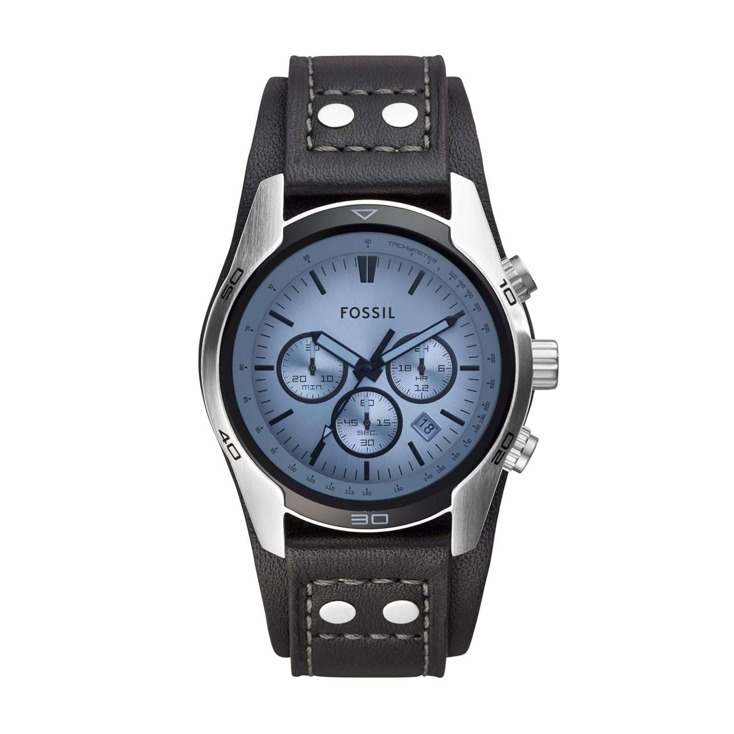 FOSSIL Coachman Watch for Men, Quartz Chronograph Movement with Leather Strap