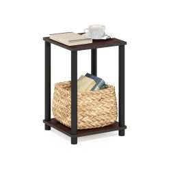 FURINNO End Tables, Dark Cherry/Black, one size