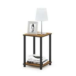 Furinno End Tables, Light Cherry/Black, one size