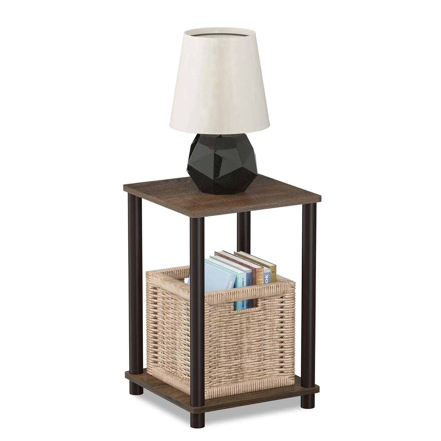 Furinno End Tables, Wood, Walnut/Brown, one size